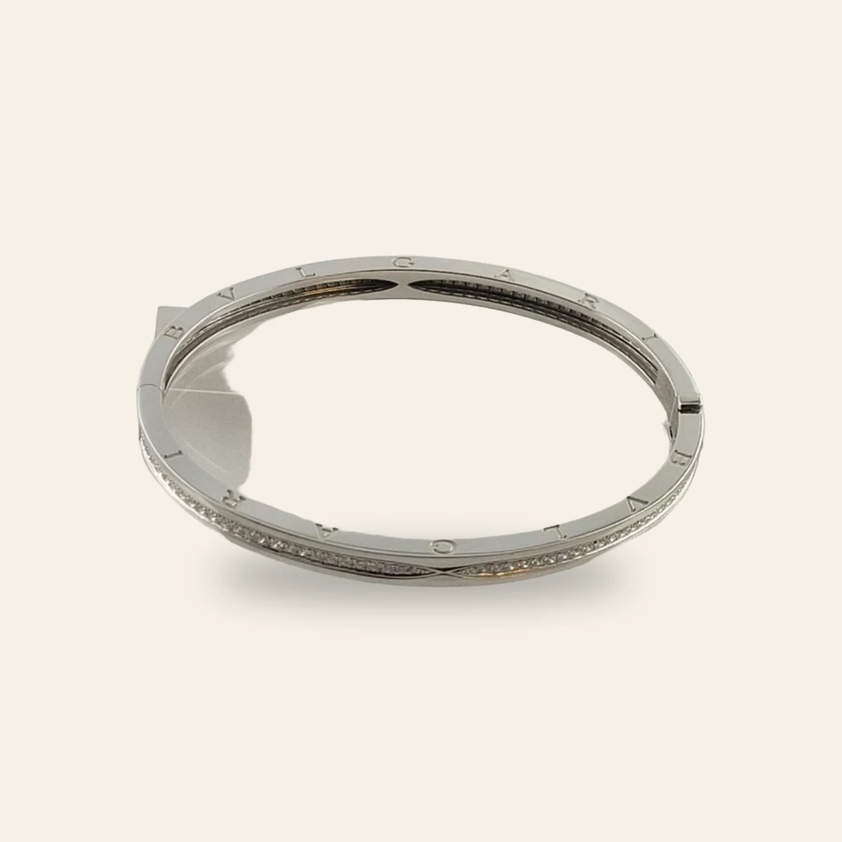 Bracelet Bulgari B.Zero1 Or Blanc et Diamants 33g