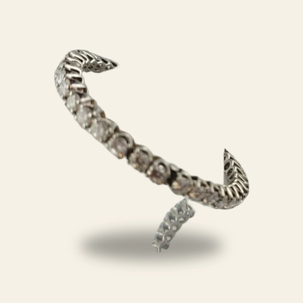 Bracelet or blanc 21grs avec diamants