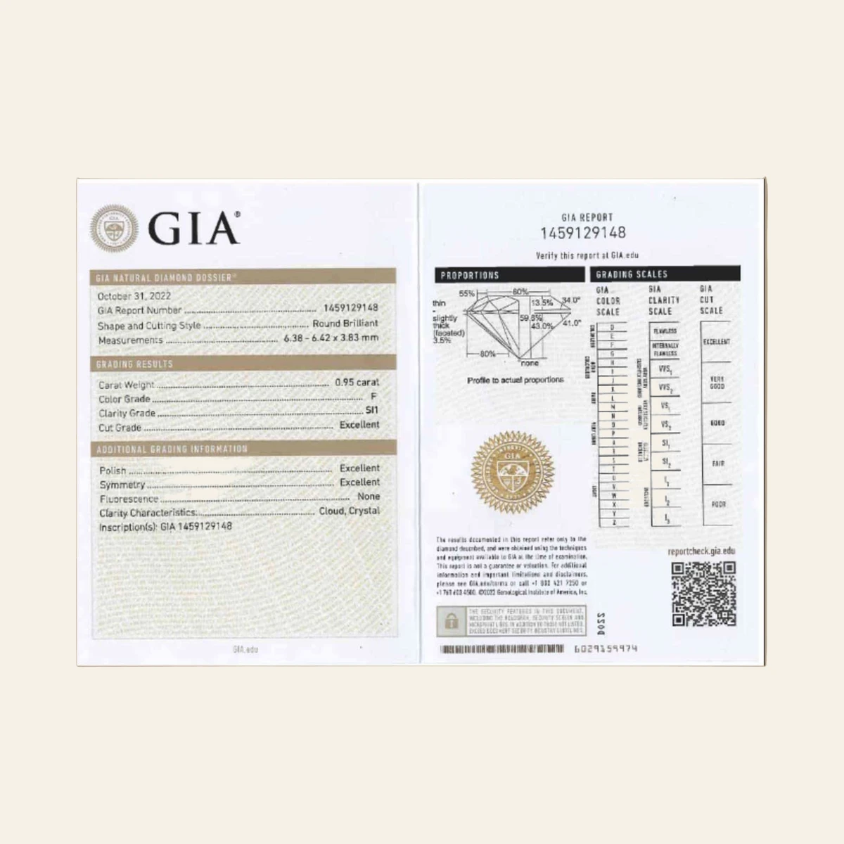Achat Diamant GIA 0.95cts FSI