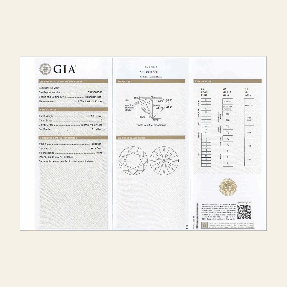 DIAMANT GIA 1.01CTS GIF