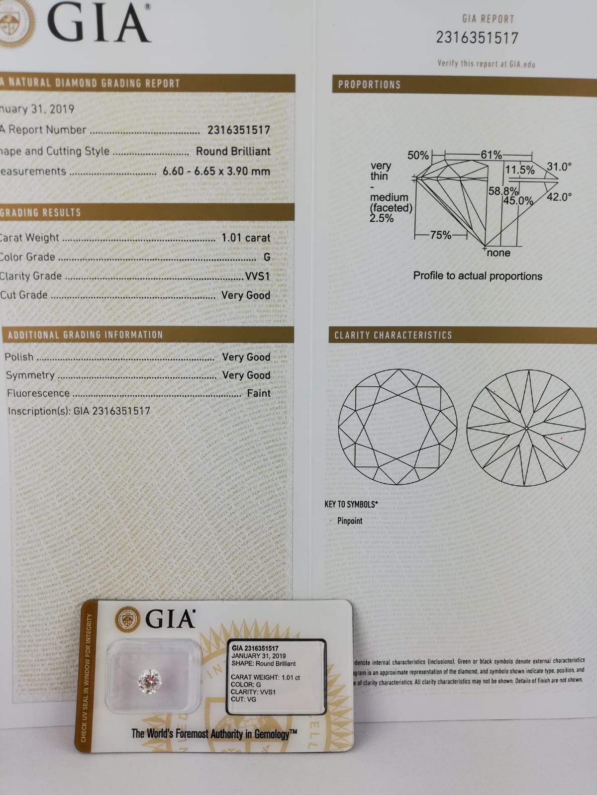 Certificat GIA — authentification des pierres