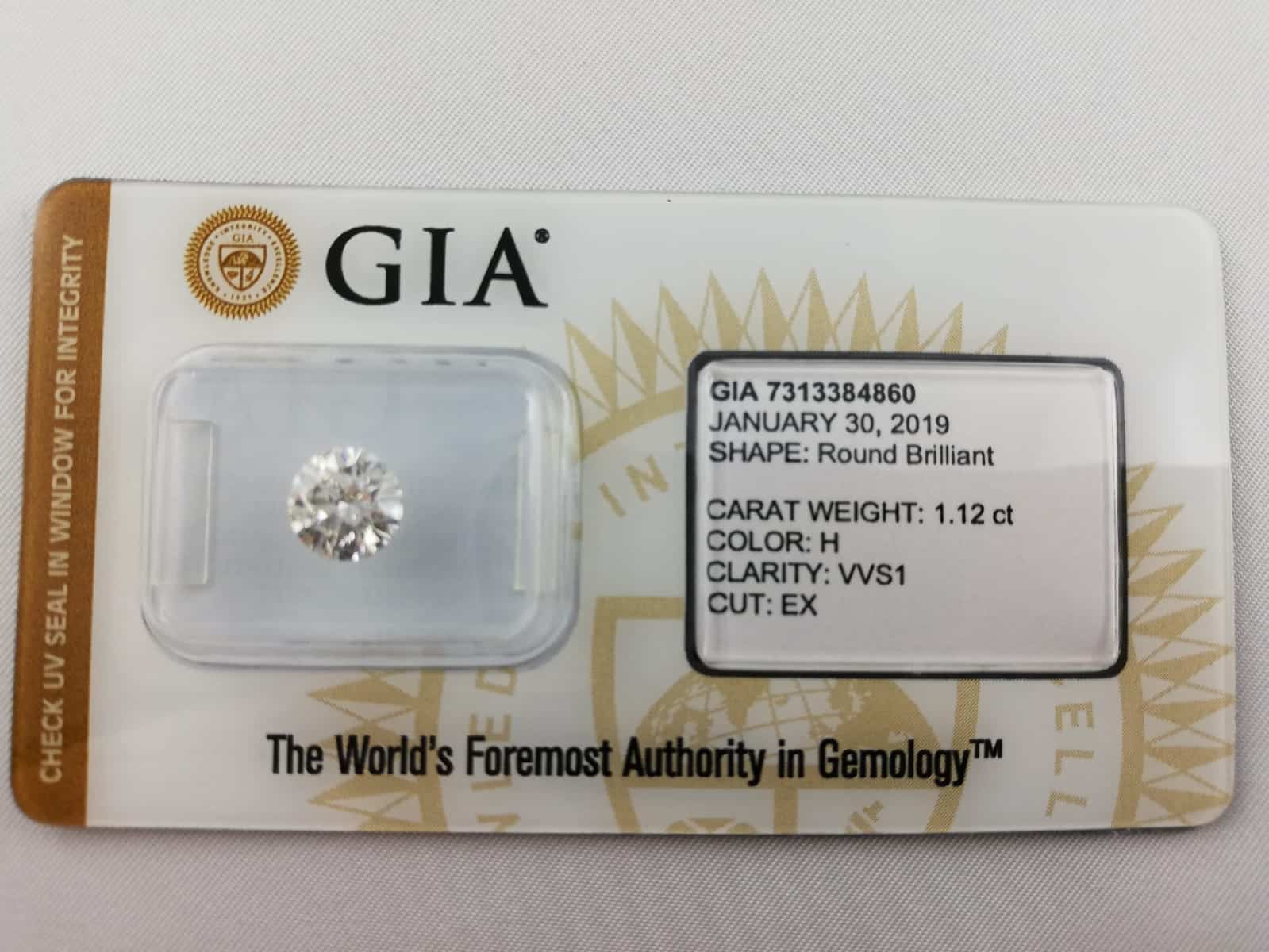 diamant GIA 1,12 H