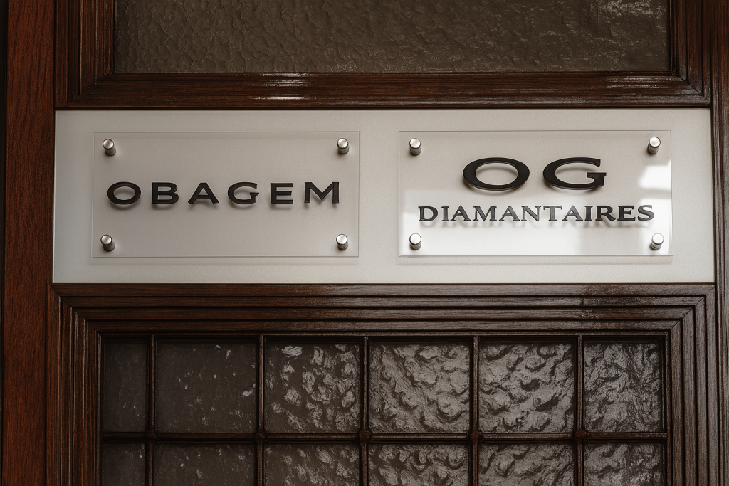 Enseigne Diamantaires Paris OG Obagem